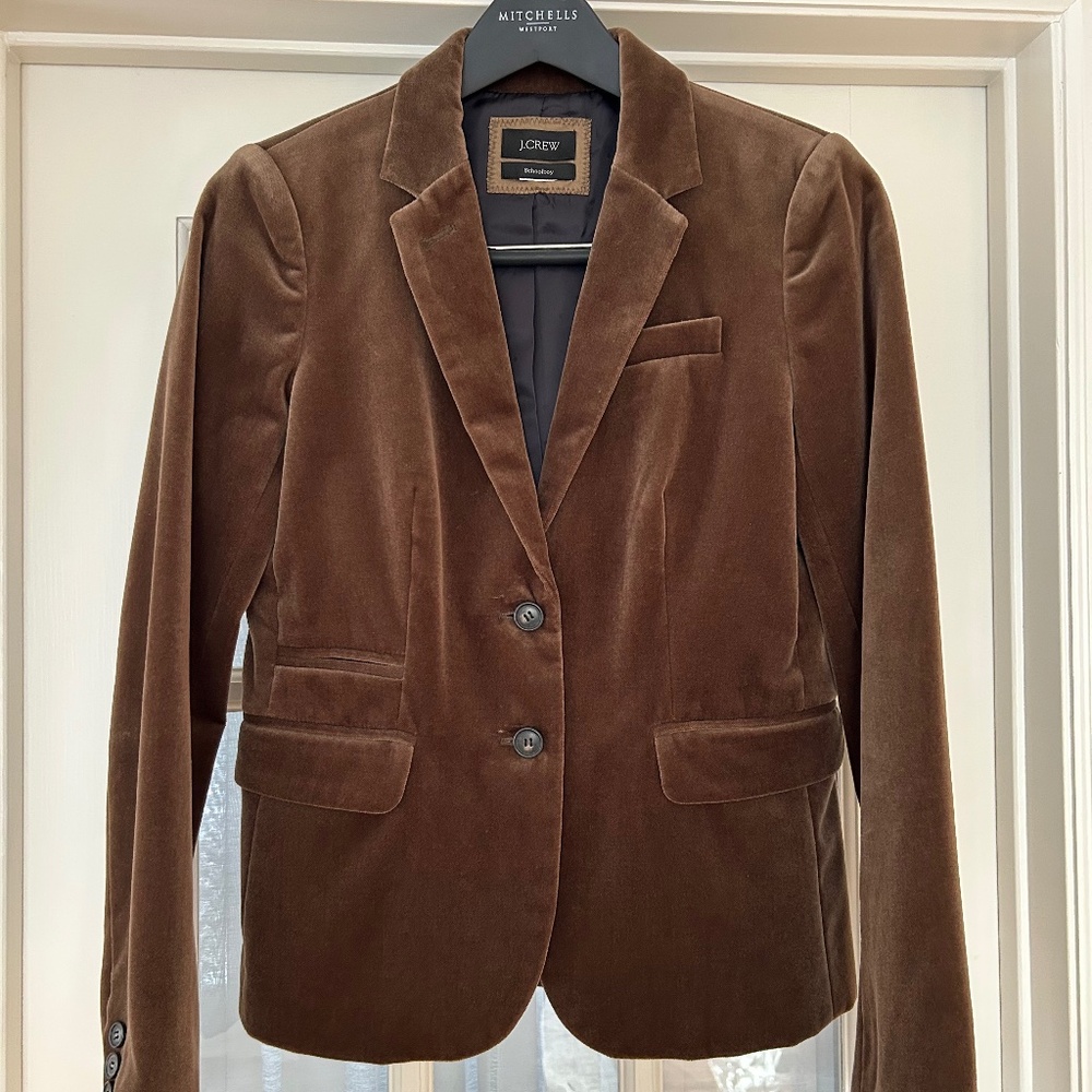 J Crew Velvet Blazer Size 4
